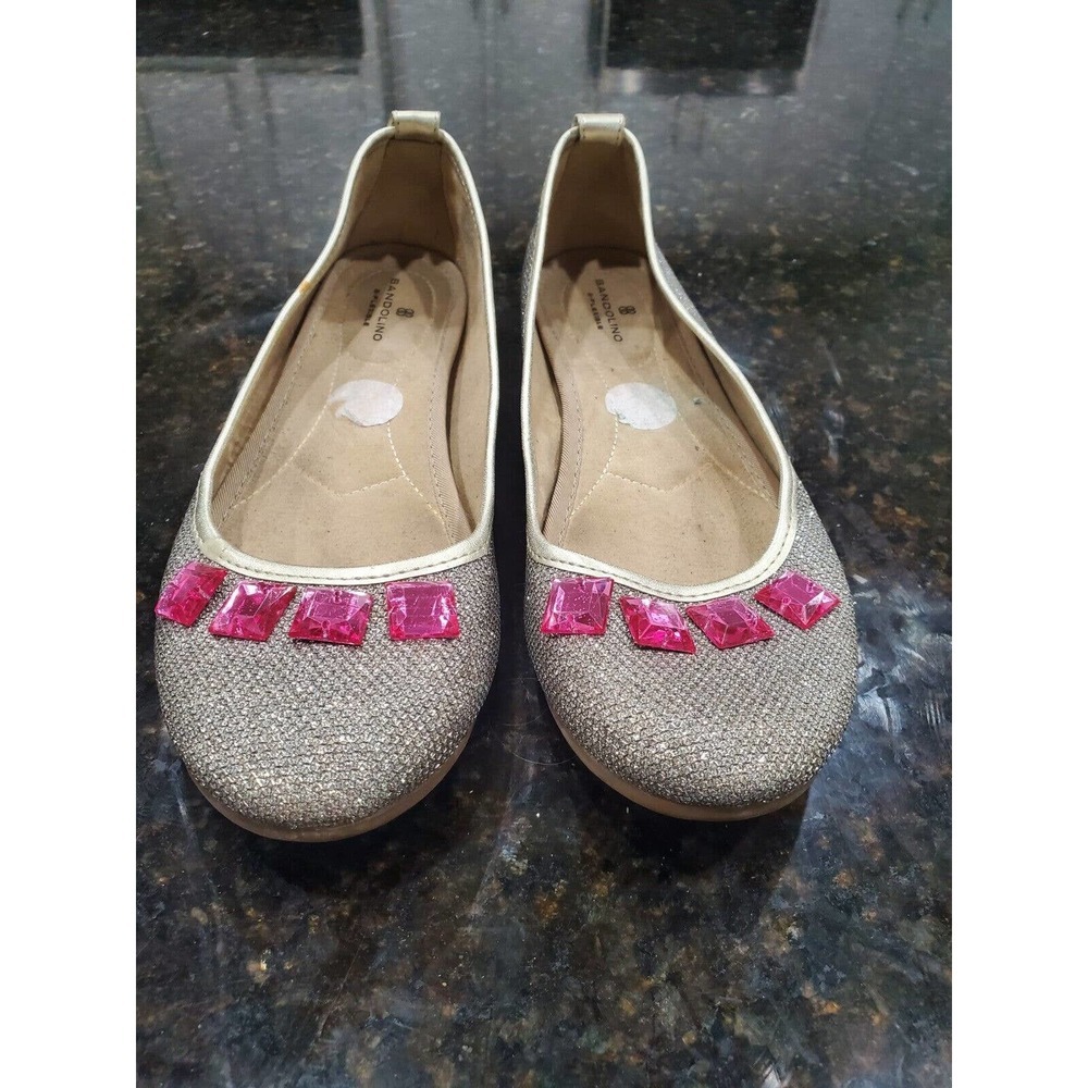 Bandolino Women's Gray Textile Upper Slip on Closed Toe Flats Shoes Size 8M